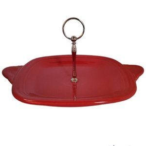 Fiestaware Fiesta Single Tier SERVING Server Plate Dish Platter Scarlet CERAMIC